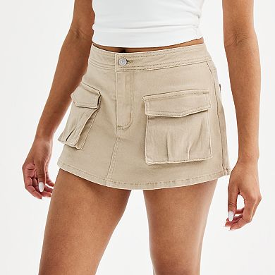 Juniors' Almost Famous Utility Cargo Skort