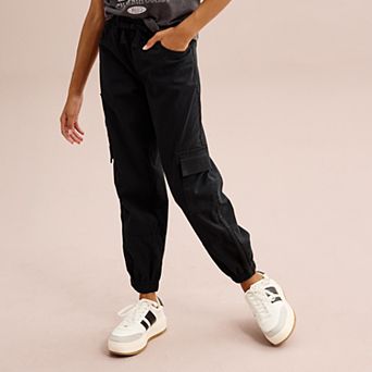 Girls 6-20 SO® Satin Trim Cargo Joggers in Regular & Plus Size