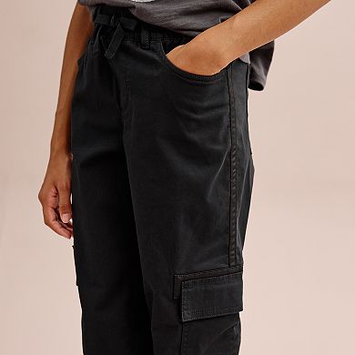 Girls 6-20 SO® Satin Trim Cargo Joggers in Regular & Plus Size