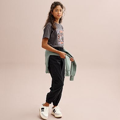 Girls 6-20 SO® Satin Trim Cargo Joggers in Regular & Plus Size