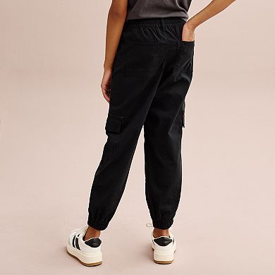 Girls 6-20 SO® Satin Trim Cargo Joggers in Regular & Plus Size