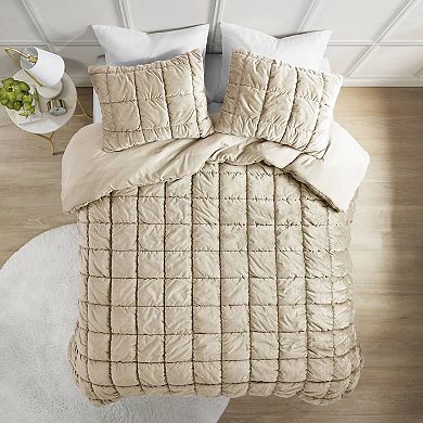 Intelligent Design Velvet Dream Puff Midweight Comforter Set