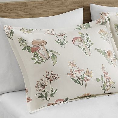 Intelligent Design Brynn Mushroom Garden Comforter Set with Throw Pillow