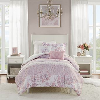 Intelligent Design Elodie Floral Paisley Comforter Set with Throw Pillow