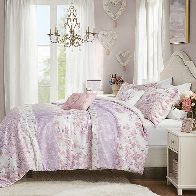 Intelligent Design Elodie Floral Paisley Comforter Set with Throw Pillow