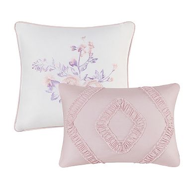 Intelligent Design Elodie Floral Paisley Comforter Set with Throw Pillow