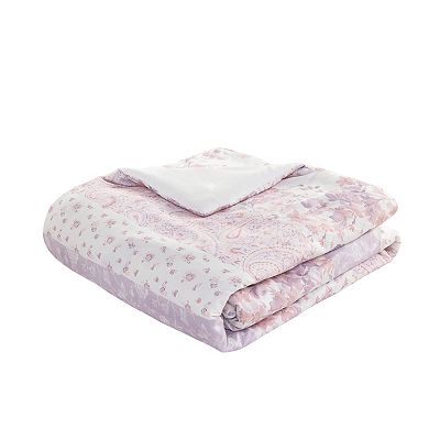 Intelligent Design Elodie Floral Paisley Comforter Set with Throw Pillow