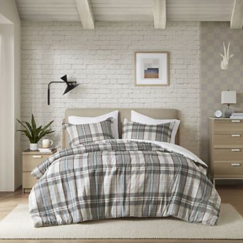 Intelligent Design Liam Plaid Duvet Cover Set