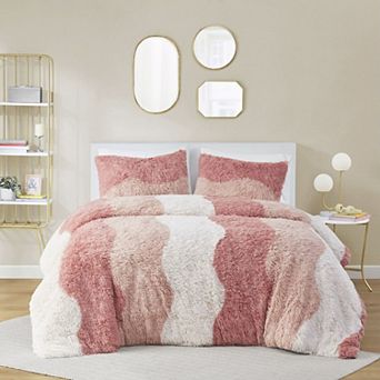 Intelligent Design Bridget Ombre Shaggy Faux Fur Duvet Cover Set