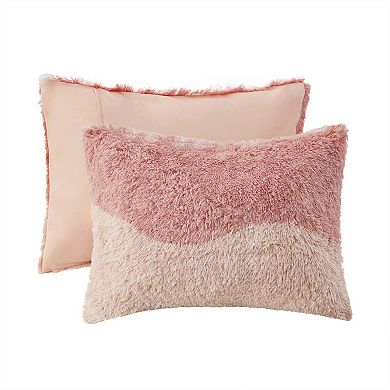 Intelligent Design Bridget Ombre Shaggy Faux Fur Duvet Cover Set