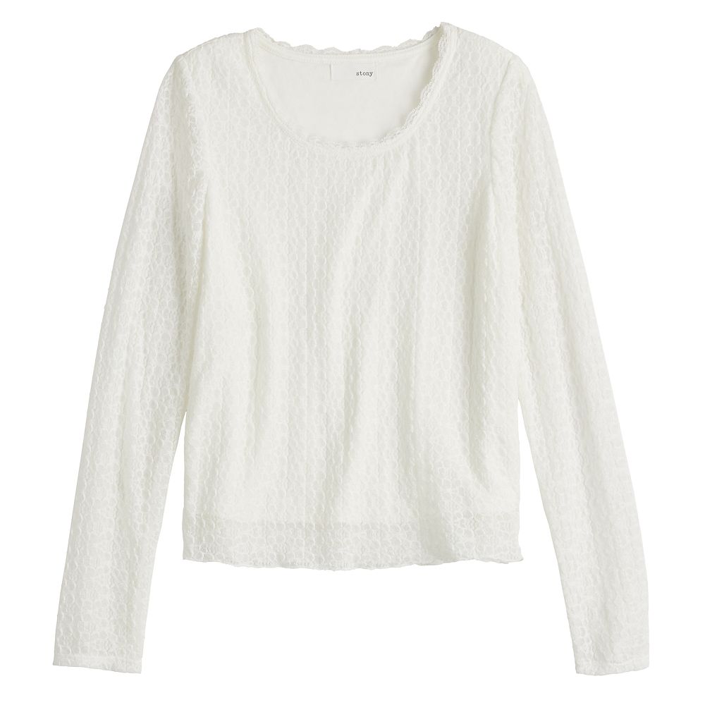 Girls L/S Lace Top
