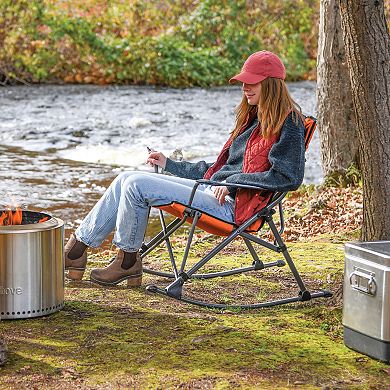 Rio Camp & Go Soft Arm Quad Rocker Outdoor Folding Rocking Chair