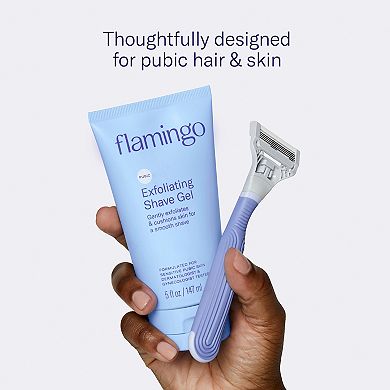 Flamingo 4-Count Five-Blade Pubic Razor Blade Refill Cartridges