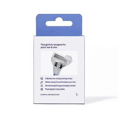 Flamingo 4-Count Five-Blade Pubic Razor Blade Refill Cartridges
