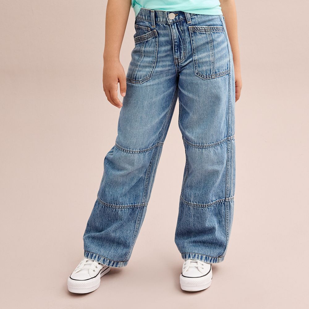 Girls 620 SO® High Rise Seamed Wide Leg Jeans in Regular & Plus Size
