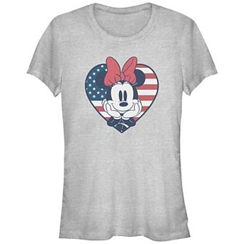 Disney's Minnie Mouse Juniors' Patriotic Heart Graphic Tee