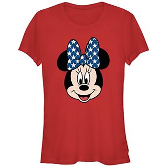 Disney's Minnie Mouse Juniors' Stars Print Bow Graphic Tee