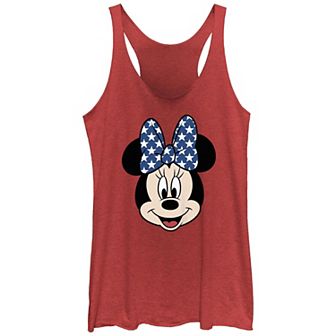 Disney's Minnie Mouse Juniors' Stars Print Bow Graphic Racerback Tank