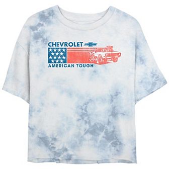 Juniors' Chevrolet American Tough Cropped Graphic Tee