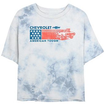 Juniors' Chevrolet American Tough Cropped Graphic Tee