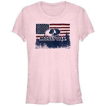 Juniors' Mossy Oak USA Flag Forest Graphic Tee