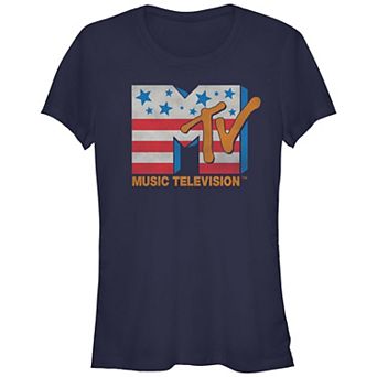 Juniors' MTV Americana Logo Graphic Tee