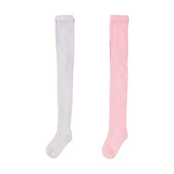 Baby & Toddler Girl Jumping Beans® 2-Pack Ribbed Solid Tights