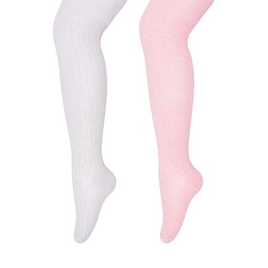 Baby & Toddler Girl Jumping Beans® 2-Pack Ribbed Solid Tights