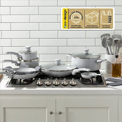 T-Fal Essentials 20-Piece Non-Stick Ceramic Pots & Pans Cookware Set