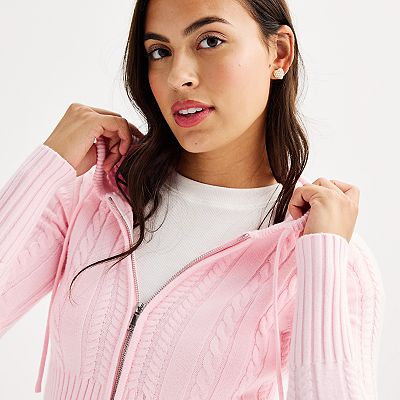 Juniors' Harper & Ivy Zip-Up Hooded Sweatshirt