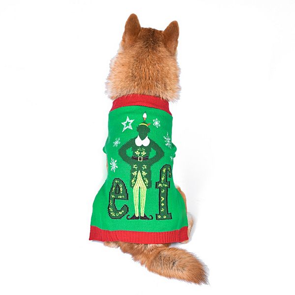 Elf Holiday Buddy the Elf Pet Sweater - Green (SMALL)