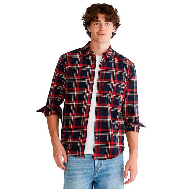 Men s Aeropostale Long Sleeve Flannel Shirt Size Medium Midnight Navy