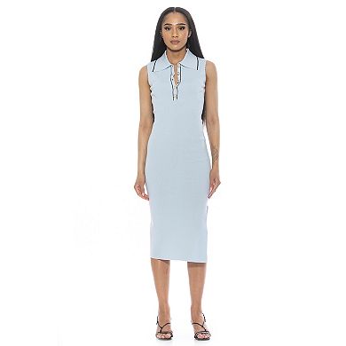 Women's ALEXIA ADMOR Myah Sleeveless Collared Midi Dress