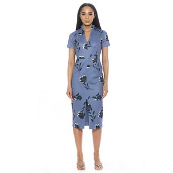 Women's ALEXIA ADMOR Acadia U-Neck Midi Dress
