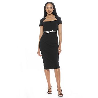 Women's ALEXIA ADMOR Alma Portrait Midi Sheath Dress