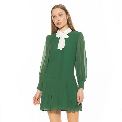 Women's ALEXIA ADMOR Glennis Collared Bow Tie Shift Dress