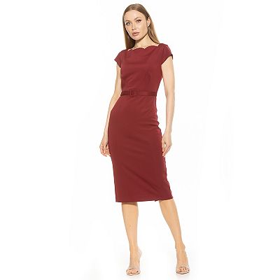 knee length dresses for ladies Alexia Admor Women's Harper Midi Sheath Dress, 10