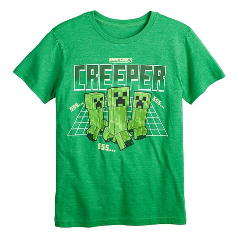 Детская футболка Minecraft Creeper с коротким рукавом