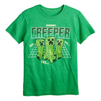 Boys 8-20 Minecraft Creeper Short Sleeve Graphic Tee