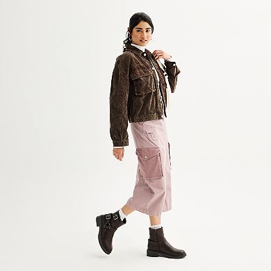 Juniors' SO® Corduroy Utility Jacket