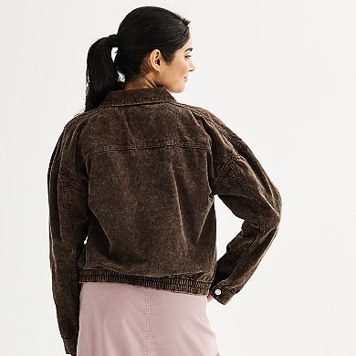 Juniors' SO® Corduroy Utility Jacket