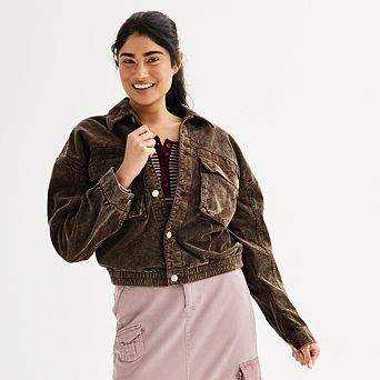 Juniors' SO® Corduroy Utility Jacket