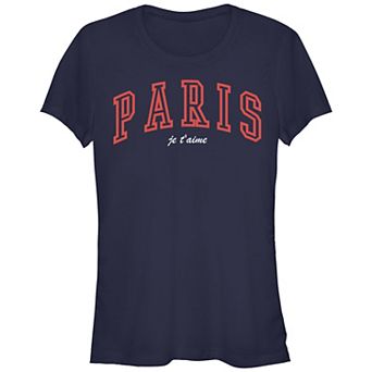 Juniors' Paris Je T'Aime Graphic Tee