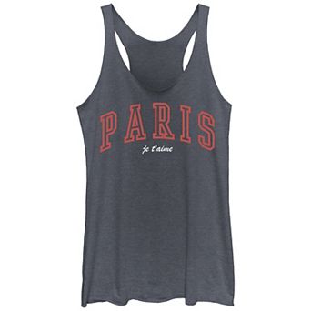 Juniors' Paris Je T'Aime Graphic Racerback Tank