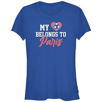 Juniors' My Heart Belongs To Paris Soccer Graphic Tee