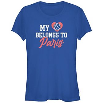 Juniors' My Heart Belongs To Paris Basketball Graphic Tee