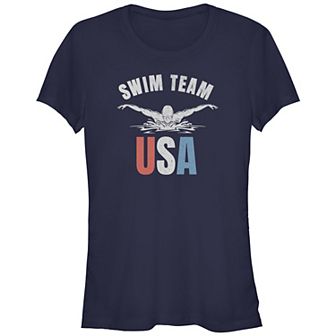 Juniors' Swim Team USA Graphic Tee