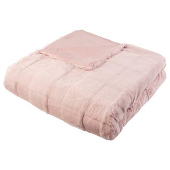 Lavish Home Faux Fur Throw Blanket