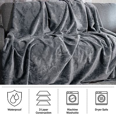 Lavish Home Waterproof Throw Blanket