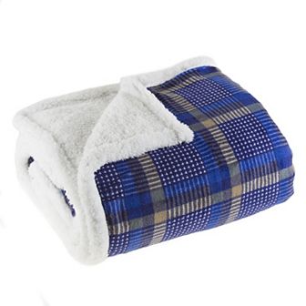 Lavish Home Reversible Fleece Throw Blanket
